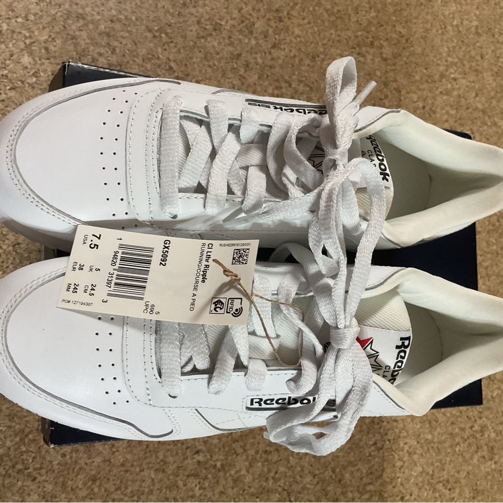Ladies Reebok Classic Leather Ripple 7.5 New - Picture 3 of 10